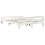 vidaXL Bed Frame without Mattress White 140x200 cm Solid Wood Pine