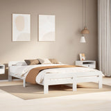 vidaXL Bed Frame without Mattress White 140x200 cm Solid Wood Pine