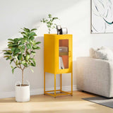 vidaXL Sideboard Mustard Yellow 36x39x107 cm Cold-rolled Steel