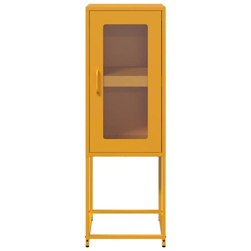 vidaXL Sideboard Mustard Yellow 36x39x107 cm Cold-rolled Steel