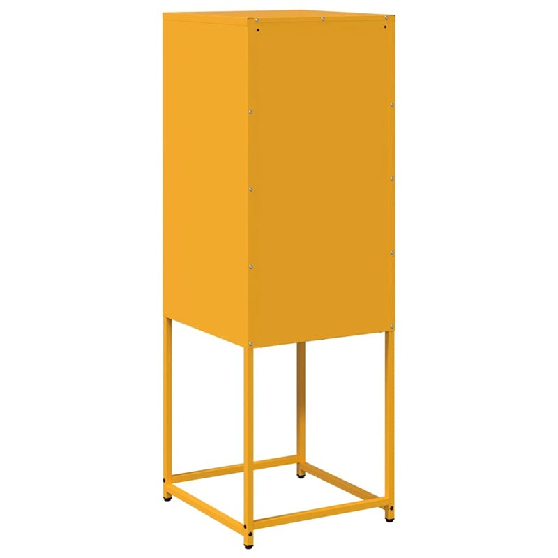 vidaXL Sideboard Mustard Yellow 36x39x107 cm Cold-rolled Steel