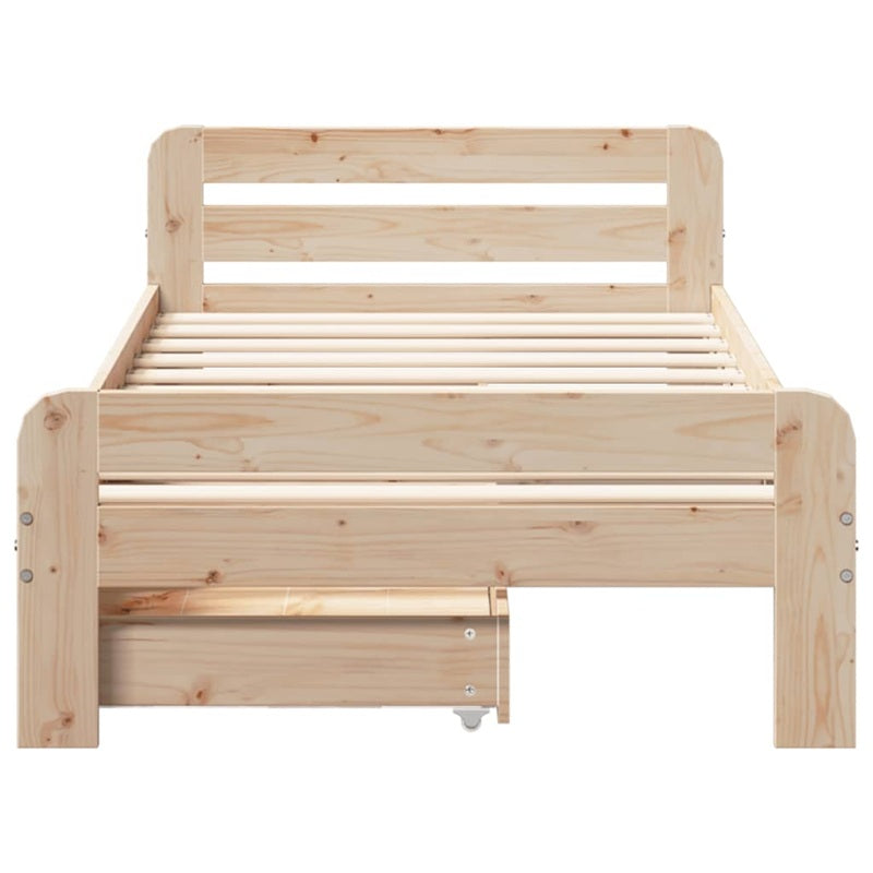 vidaXL Bed frame without Mattress 90x200 cm Solid Wood Pine