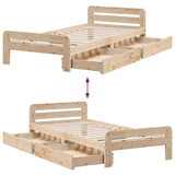 vidaXL Bed frame without Mattress 90x200 cm Solid Wood Pine