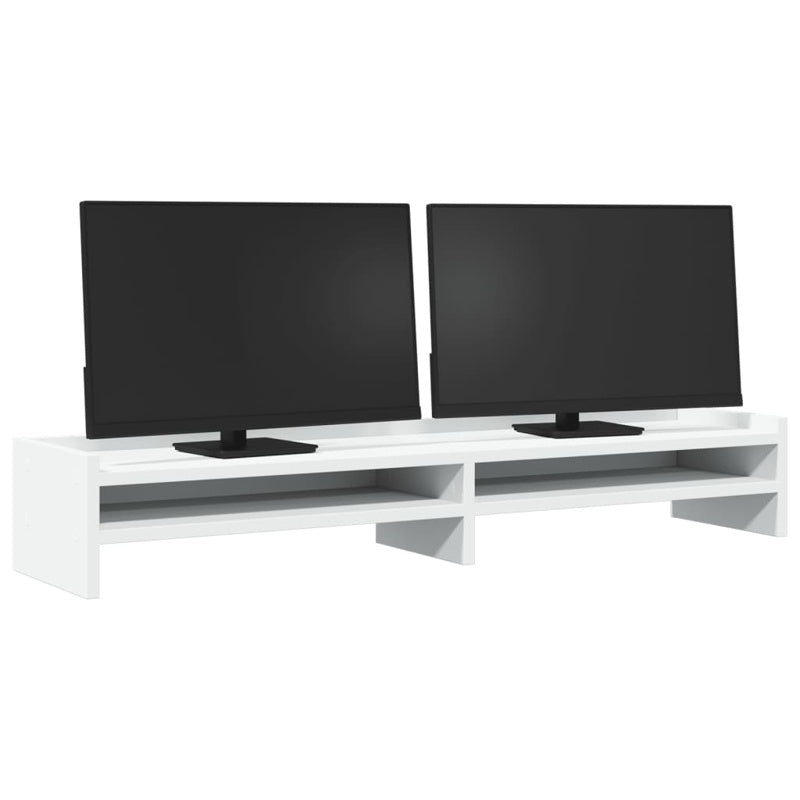 vidaXL Monitor Stand White 100x24x16 cm Engineered Wood