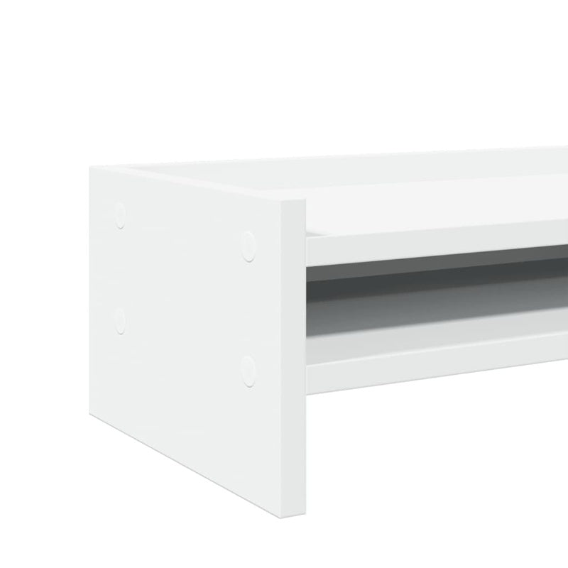 vidaXL Monitor Stand White 100x24x16 cm Engineered Wood