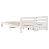 vidaXL Bed Frame without Mattress White 120x190 cm Small Double Solid Wood Pine