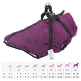 vidaXL Dog Coat with Harness Waterproof Reflective Purple 6XL