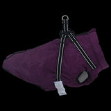 vidaXL Dog Coat with Harness Waterproof Reflective Purple 6XL