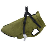 vidaXL Dog Coat with Harness Waterproof Reflective Army Green 3XL