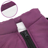 vidaXL Dog Coat with Harness Waterproof Reflective Purple XL