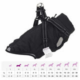 vidaXL Dog Coat with Harness Waterproof Reflective Black M