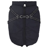 vidaXL Dog Coat with Harness Waterproof Reflective Navy Blue 5XL