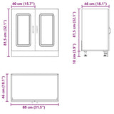 vidaXL Sink Base Cabinet Kalmar High Gloss White 80x46x81.5 cm Engineered Wood