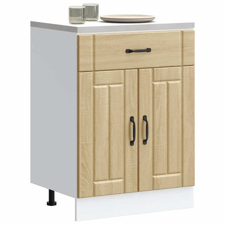 vidaXL Kitchen Base Cabinet Lucca Sonoma Oak Engineered Wood