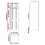 vidaXL Kitchen Cupboard Lucca Grey Sonoma Engineered Wood