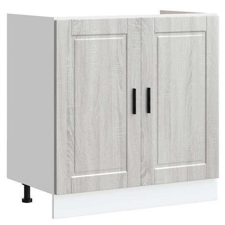 vidaXL Sink Base Cabinet "Porto" Grey Sonoma 80x46x81.5 cm Engineered Wood