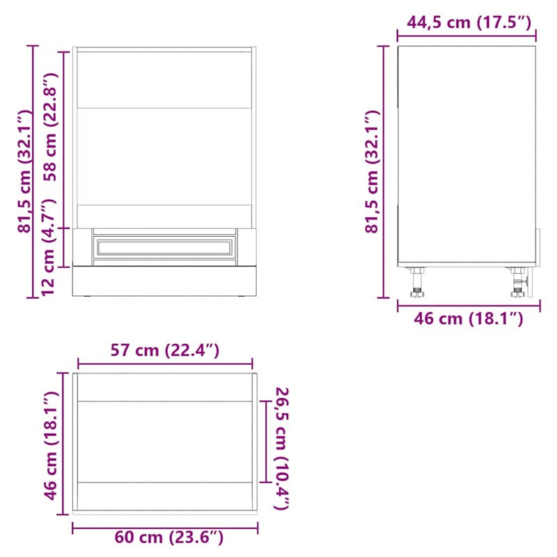 vidaXL Oven Cabinet Porto White Engineered Wood