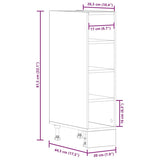 vidaXL Bottom Cabinet White 20x44,5x81,5 cm Engineered Wood