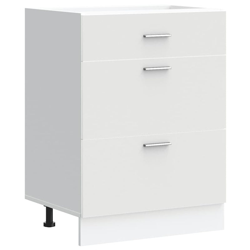 vidaXL Kitchen Base Cabinet White Engineered Wood