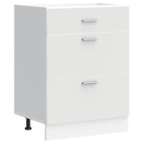 vidaXL Kitchen Base Cabinet White Engineered Wood