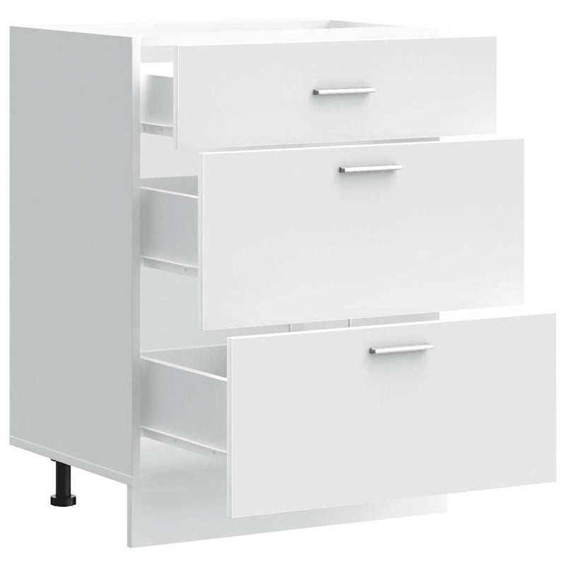 vidaXL Kitchen Base Cabinet White Engineered Wood