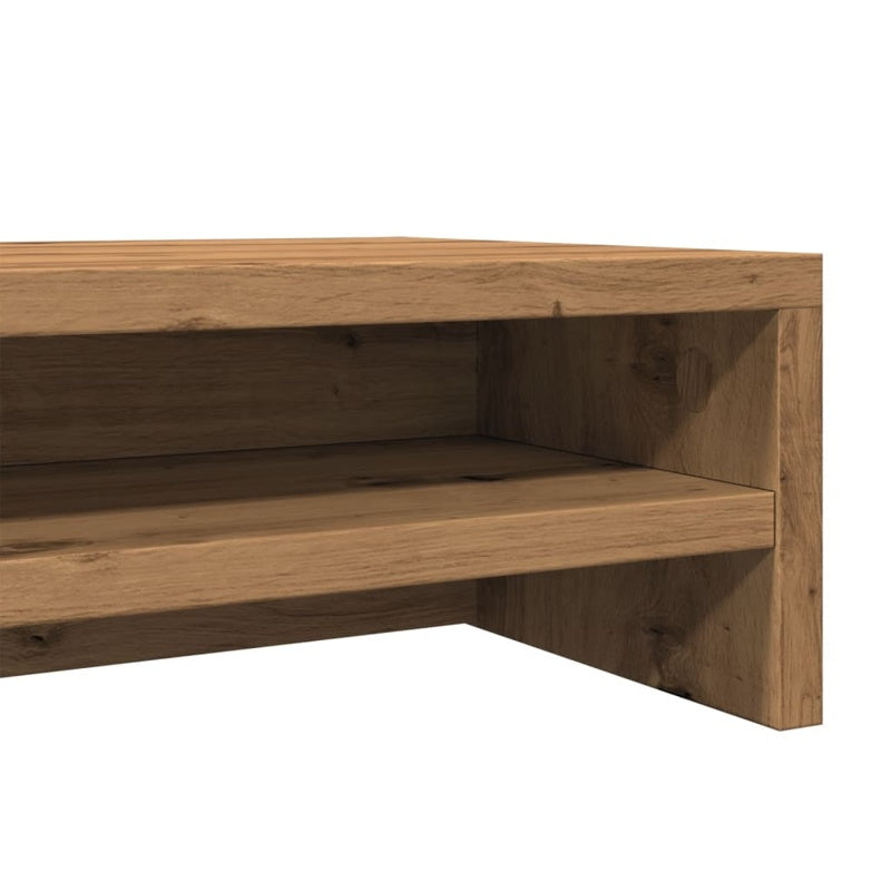 vidaXL Monitor Stand Artisan Oak 100x24x13 cm Engineered Wood