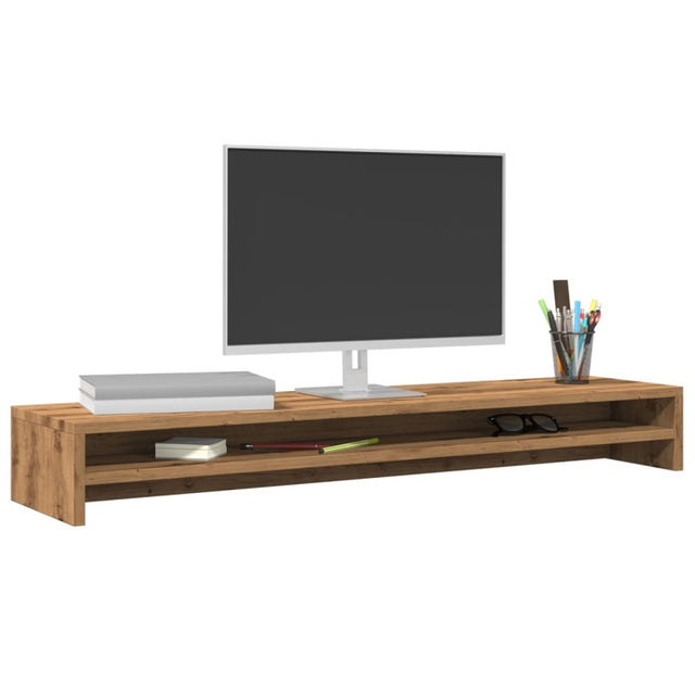 vidaXL Monitor Stand Artisan Oak 100x24x13 cm Engineered Wood