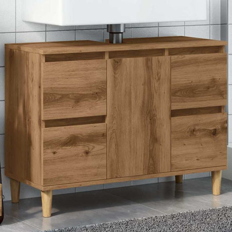 vidaXL Sink Cabinet Artisan Oak 80x33x60 cm Engineered Wood