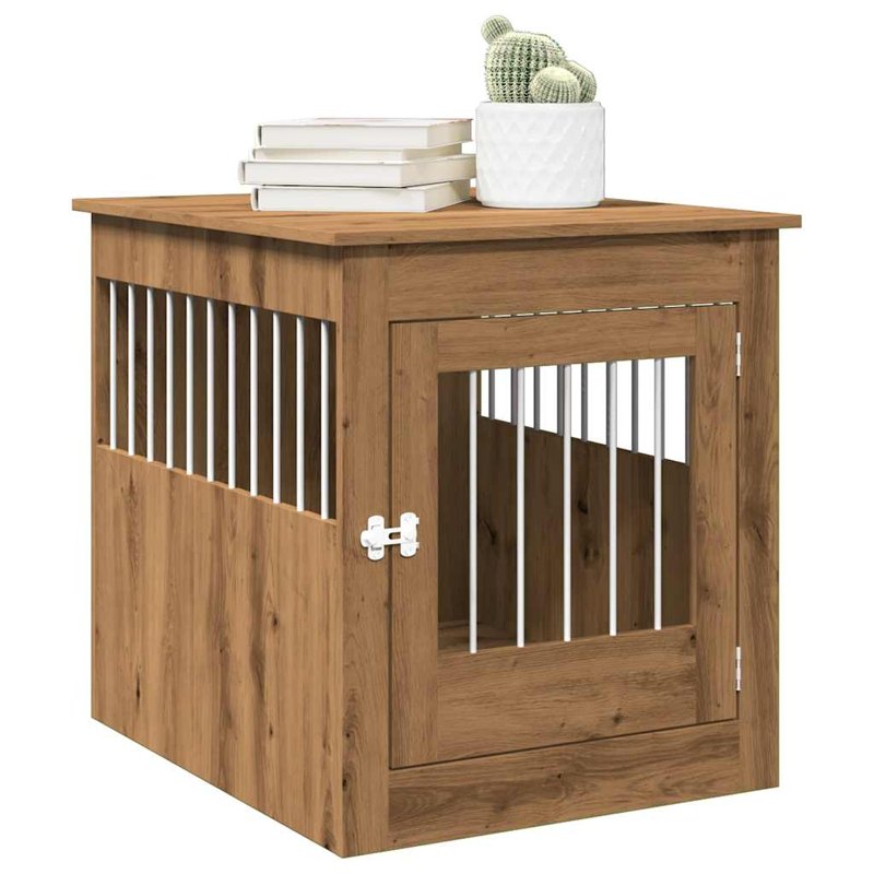 vidaXL Dog Crate Furniture Artisan Oak 64.5x80x71 cm Engineered Wood