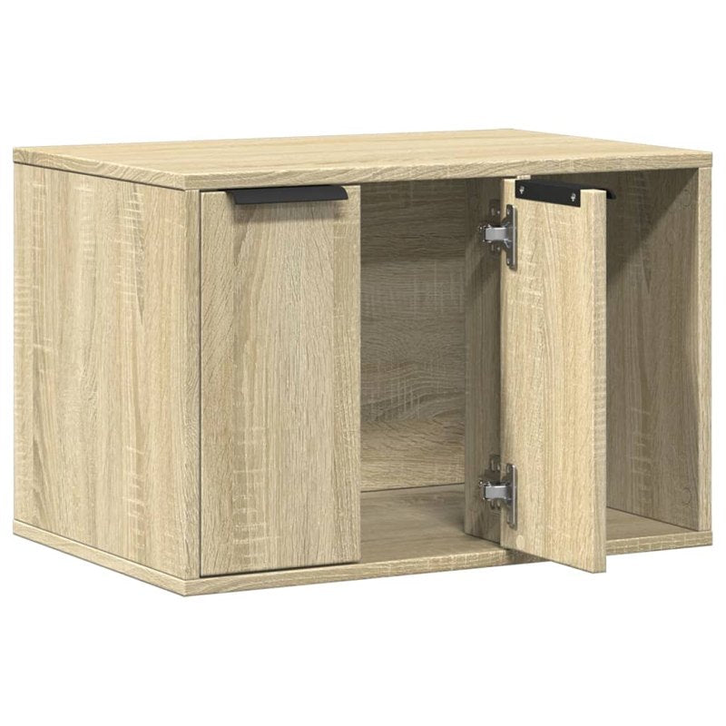 vidaXL Cat Litter Box Enclosure Sonoma Oak 60x40x40 cm Engineered Wood