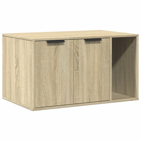 vidaXL Cat Litter Box Enclosure Sonoma Oak 80x50x45 cm Engineered Wood