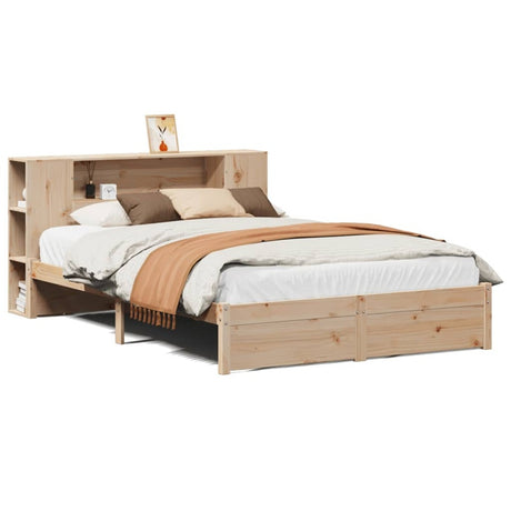 vidaXL Bookcase Bed without Mattress 140x200cm Solid Wood Pine