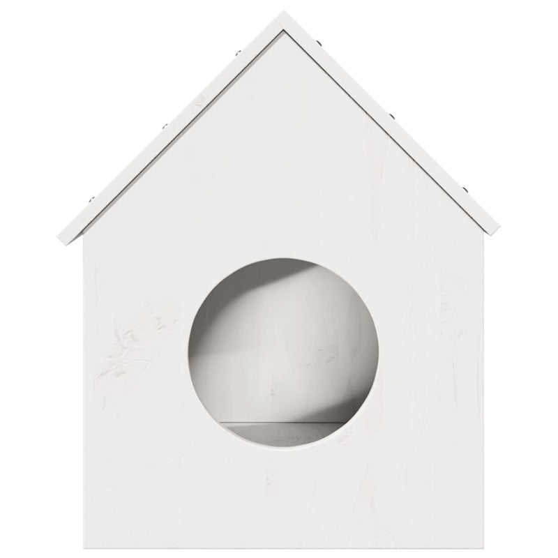 vidaXL Cat House White 41x50x50 cm Solid Wood Pine