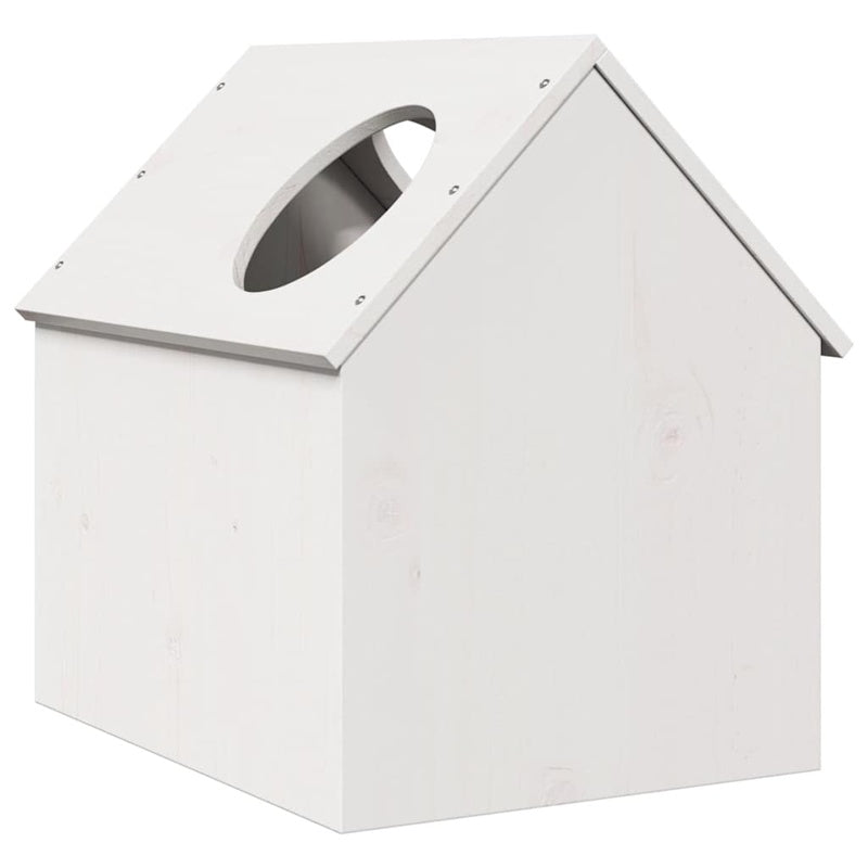 vidaXL Cat House White 41x50x50 cm Solid Wood Pine