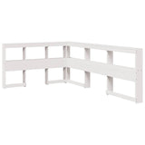 vidaXL Bookcase Bed without Mattress White 120x200cm Solid Wood Pine