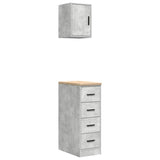 vidaXL Garage Cabinets 2 pcs Concrete Grey Engineered Wood