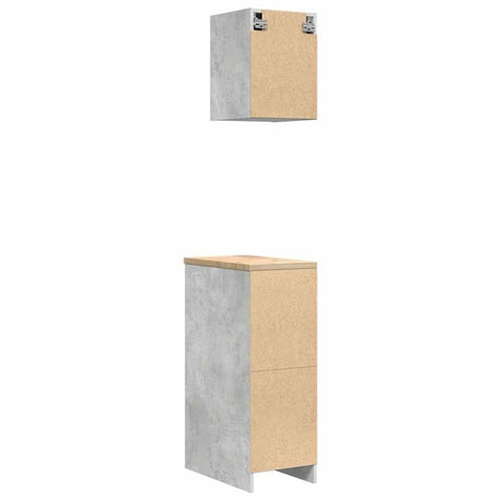 vidaXL Garage Cabinets 2 pcs Concrete Grey Engineered Wood