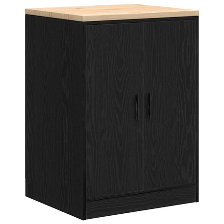 vidaXL Garage Cabinets 6 pcs Black Engineered Wood