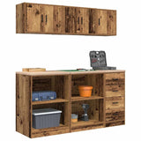 vidaXL Garage Cabinets 6 pcs Old Wood Engineered Wood