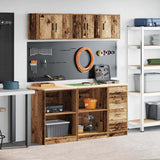 vidaXL Garage Cabinets 6 pcs Old Wood Engineered Wood