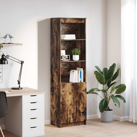 vidaXL Highboard Smoked Oak 50x35x180 cm Engineered Wood