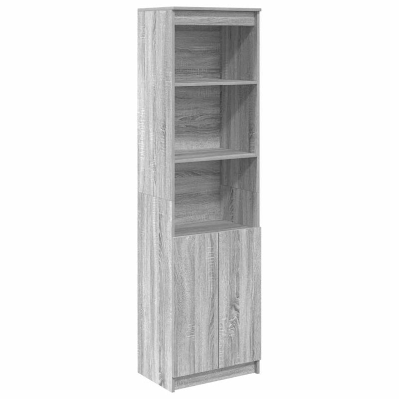 vidaXL Highboard Grey Sonoma 50x35x180 cm Engineered Wood