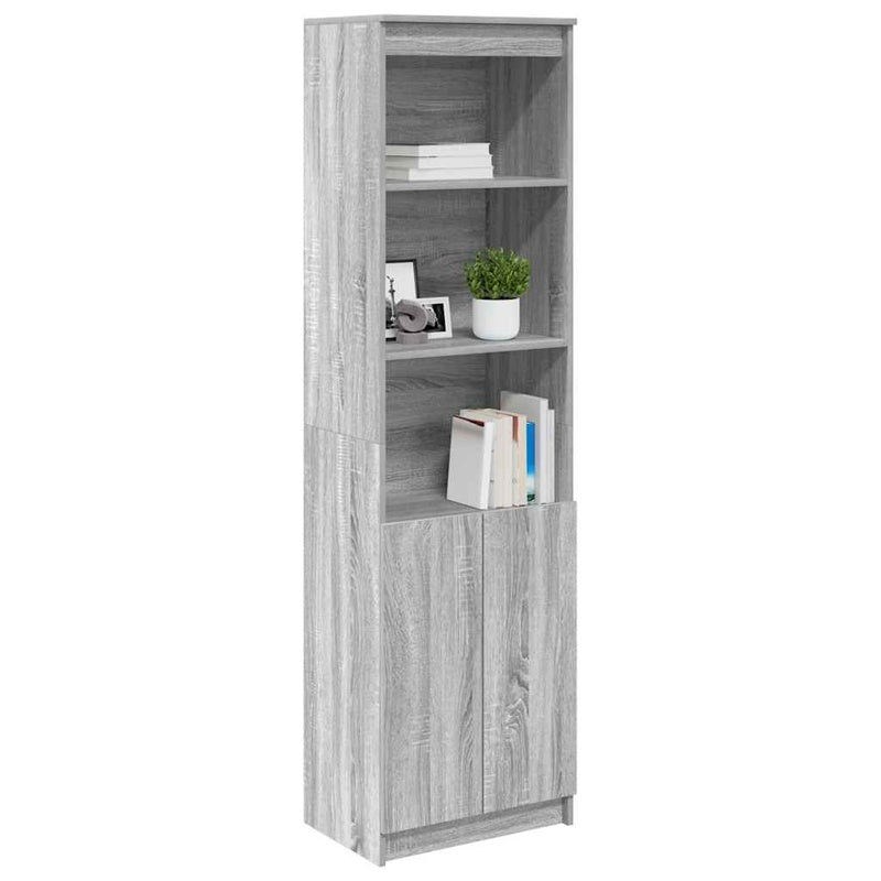 vidaXL Highboard Grey Sonoma 50x35x180 cm Engineered Wood