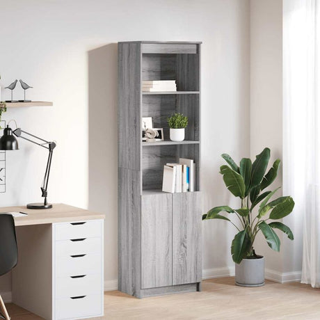 vidaXL Highboard Grey Sonoma 50x35x180 cm Engineered Wood