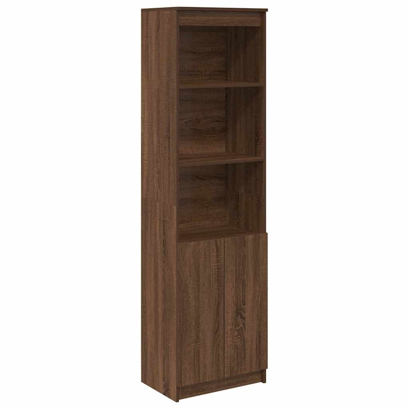 vidaXL Highboard Brown Oak 50x35x180 cm Engineered Wood