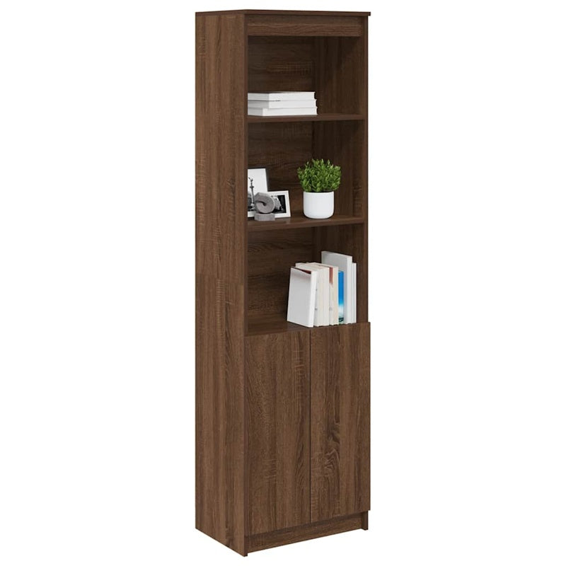 vidaXL Highboard Brown Oak 50x35x180 cm Engineered Wood