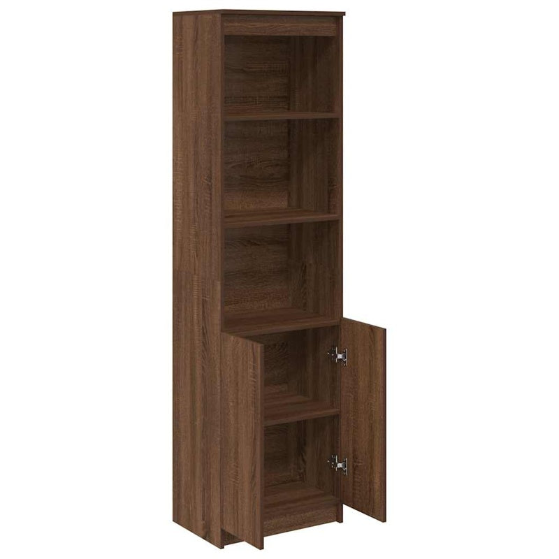 vidaXL Highboard Brown Oak 50x35x180 cm Engineered Wood