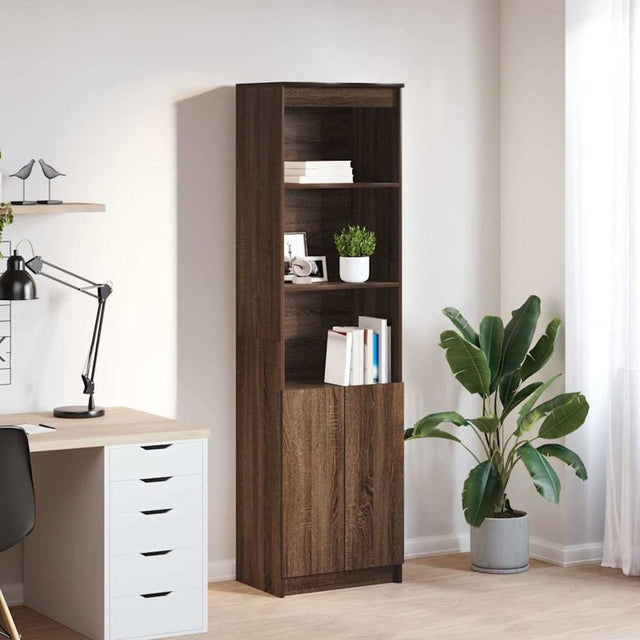 vidaXL Highboard Brown Oak 50x35x180 cm Engineered Wood