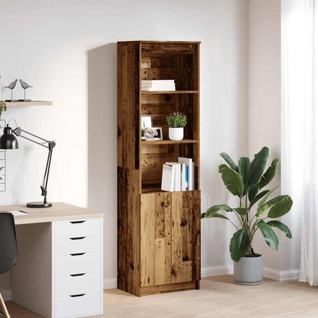 vidaXL Highboard Old Wood 50x35x180 cm Engineered Wood