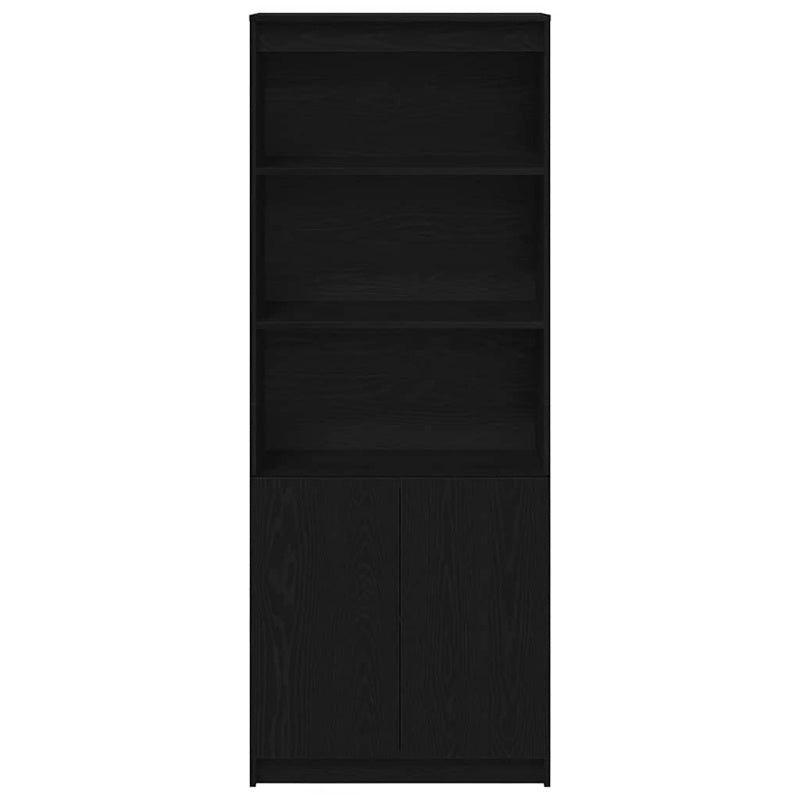 vidaXL Highboard Black Oak 70x35x180 cm Engineered Wood